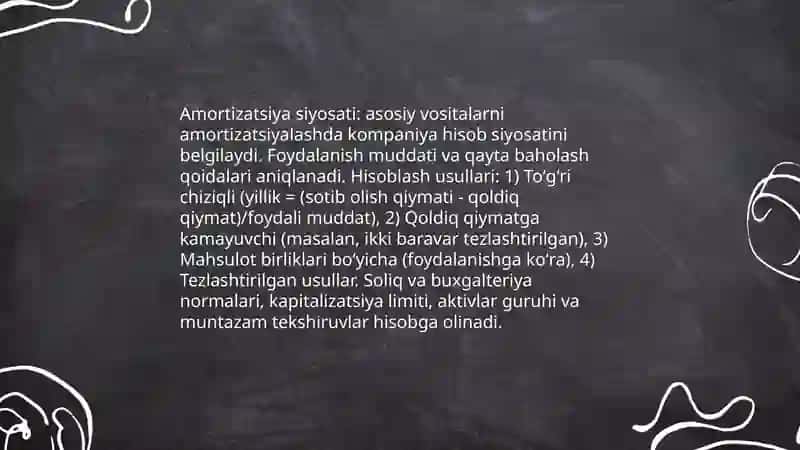 Asosiy vositalar holati va ulardan samarali foydalanish tahlili 4
