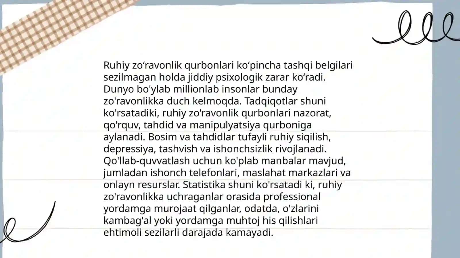 Ruhiy zoʻravonlik 4