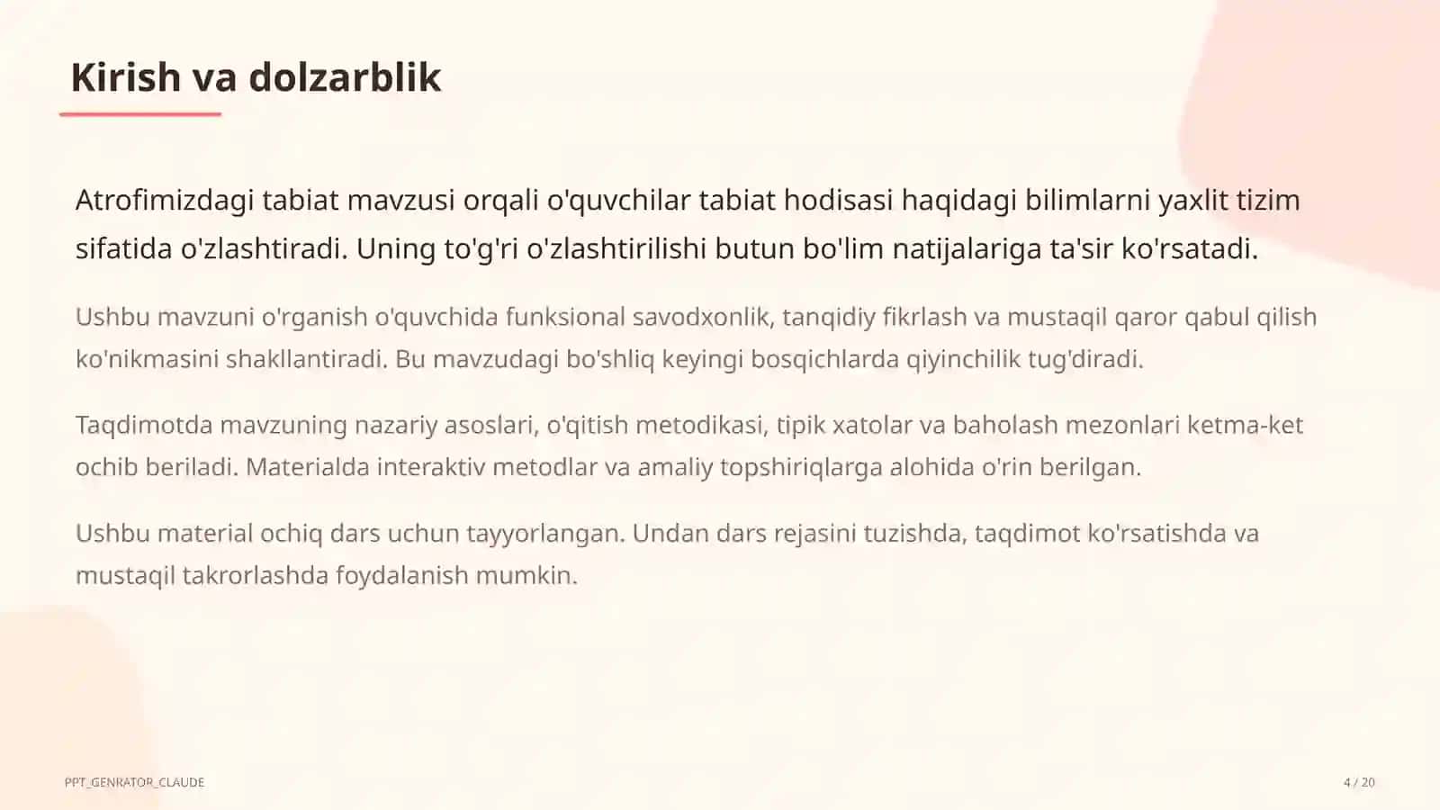 Atrofimizdagi tabiat (1-sinf) 4