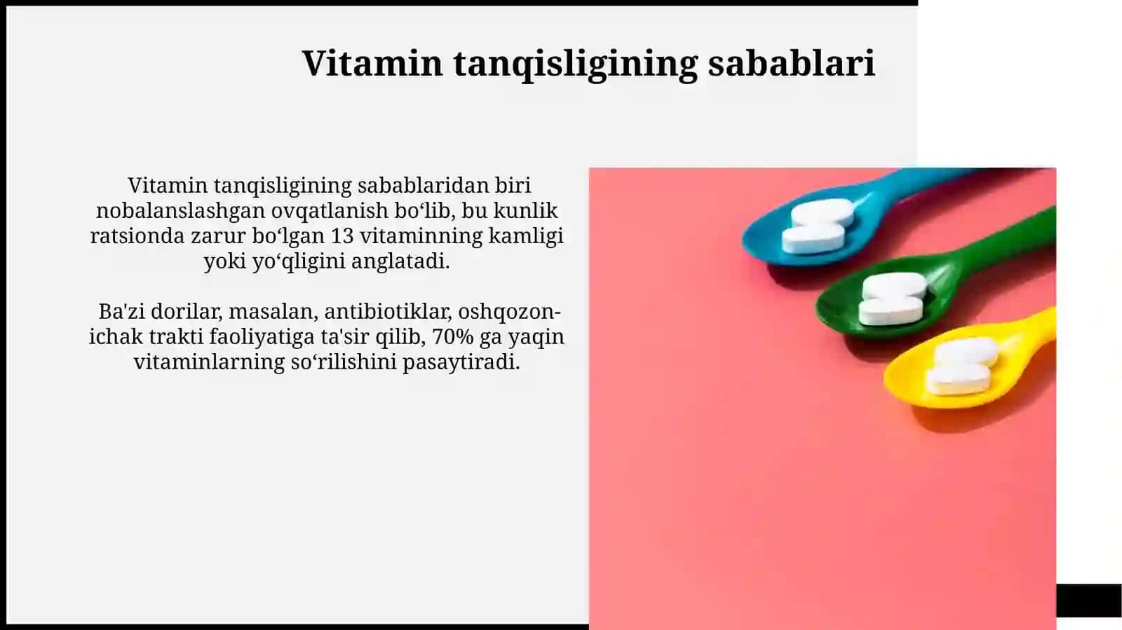 Nasliy avitaminoz. Tabiiy va sunʼiy vitamin 4