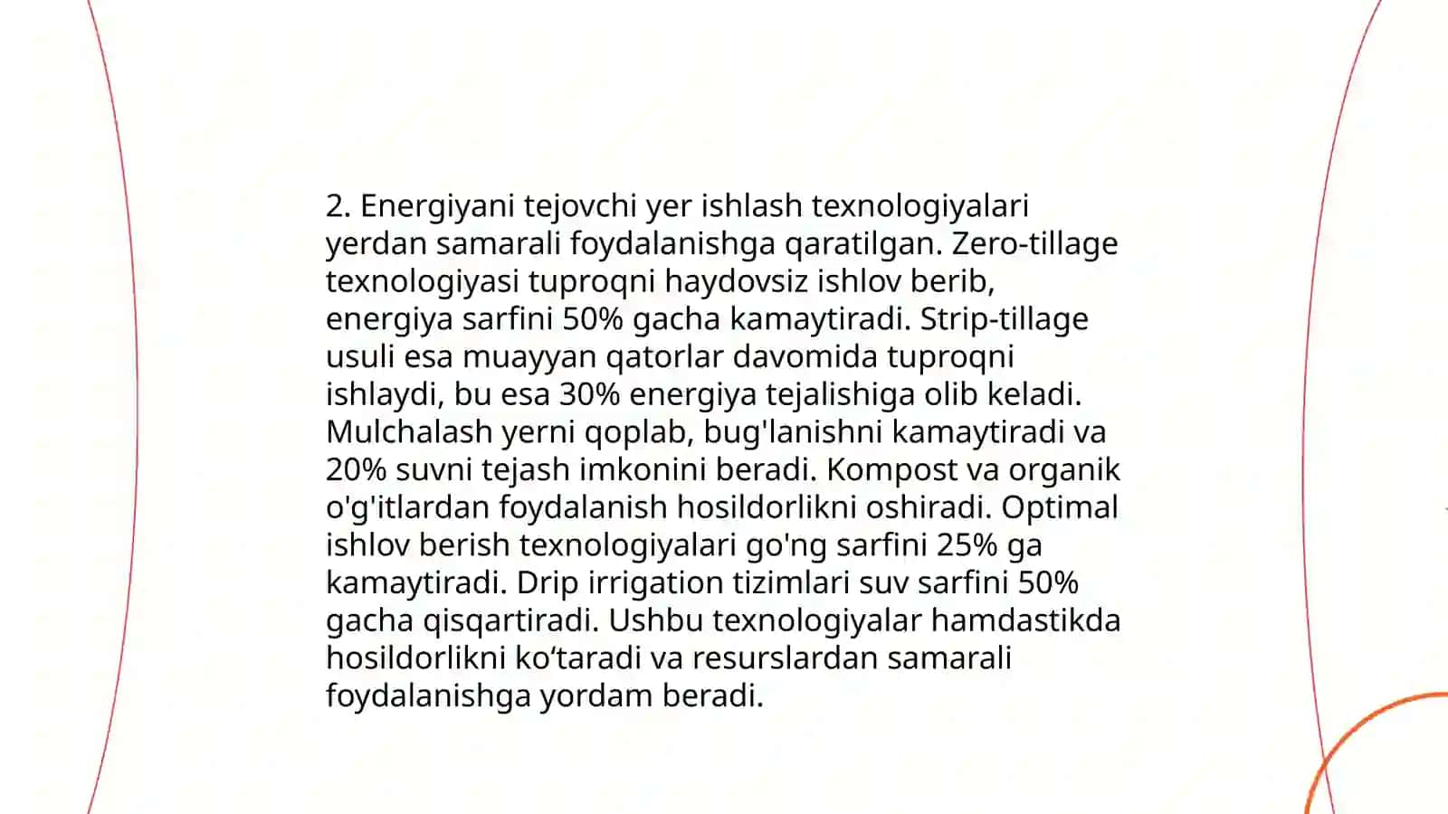 Yerni ishlashda resers va energiya tejovchi texnologiyalar Yaxshiboyeva Moxiniso 4