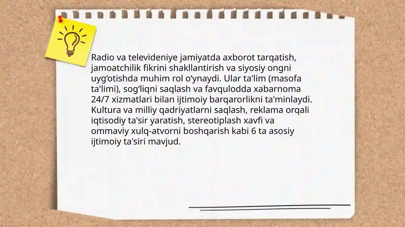 Radio va televideniye ommaviy axborot vositasi sifatida 4