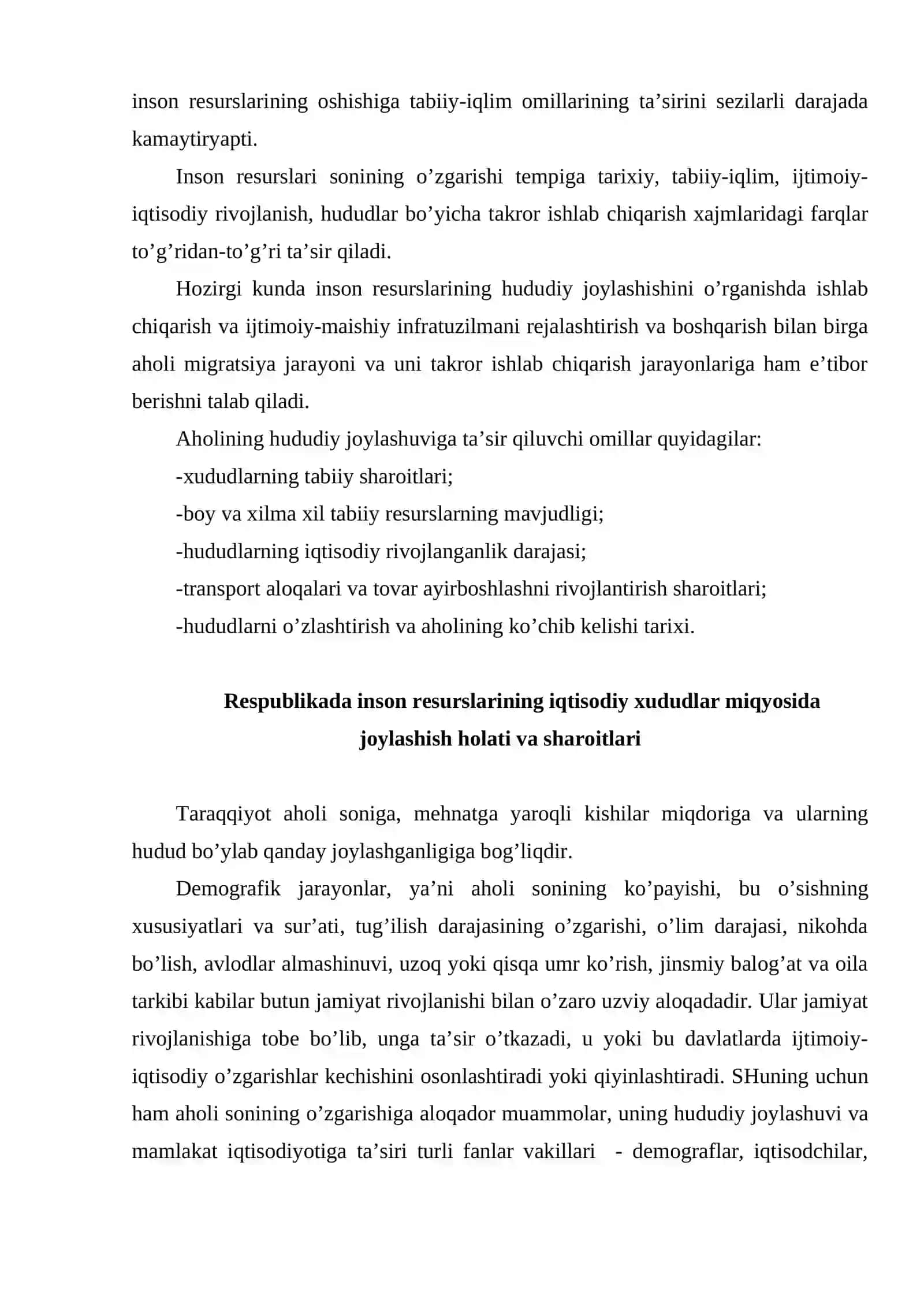 Insоn rеsurslаrining hududiy tаqsimlаnishi 4