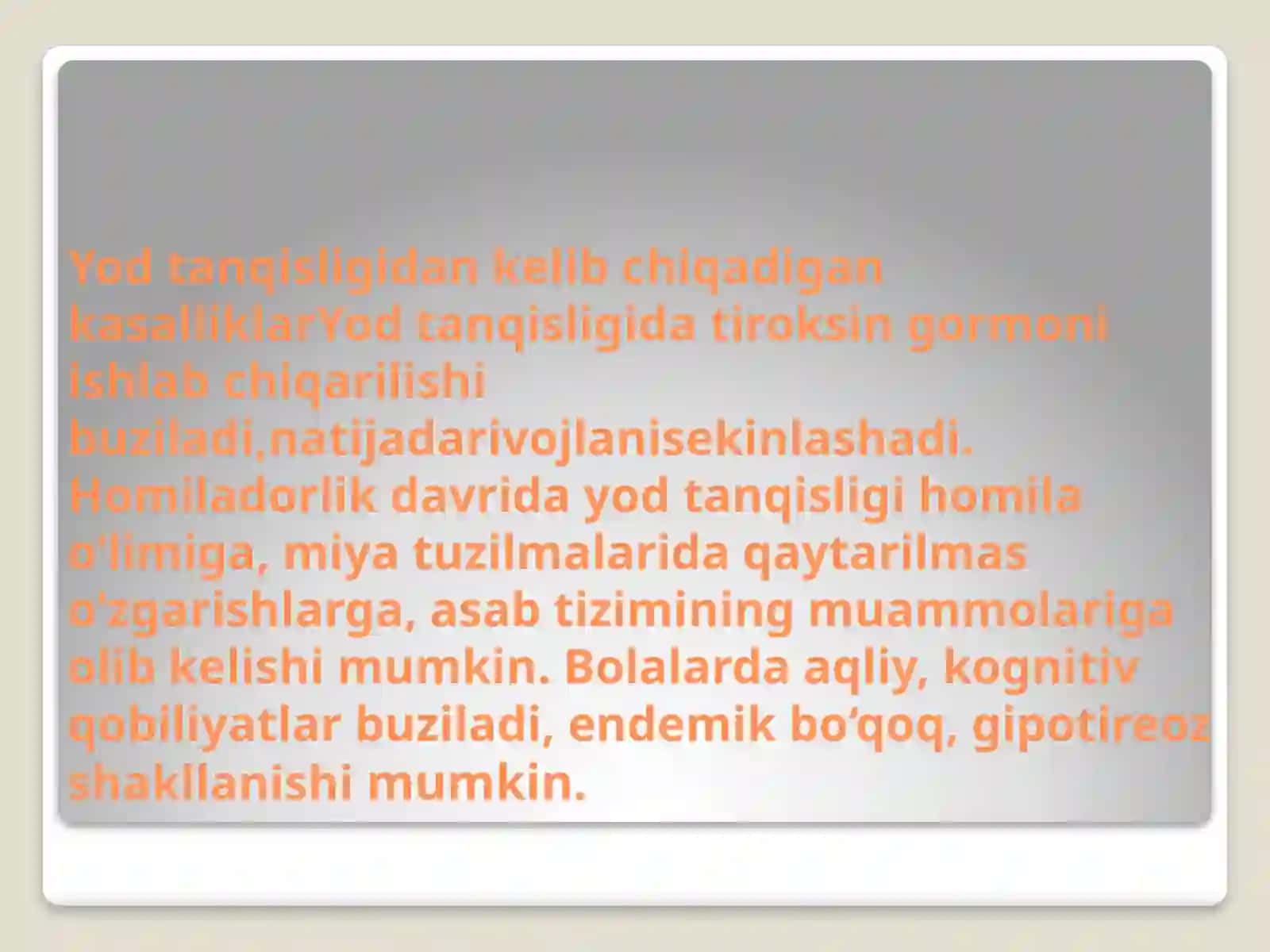 YOD TANQISLIGI KASALLIKLARI ASR MUAMMOSI 4
