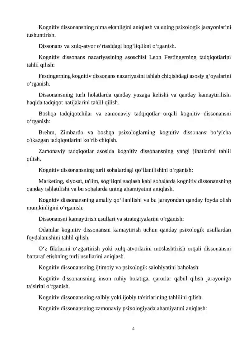 Kagnitiv dissonans nazariyasi.Tadqiqot misollar 4