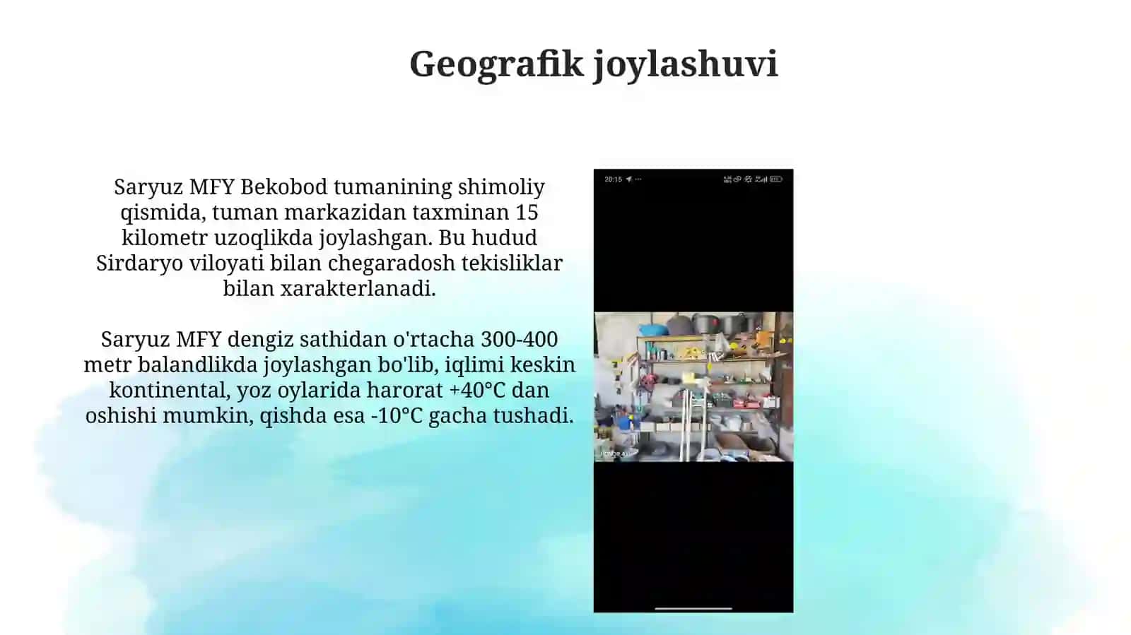 Toshkent viloyati Bekobod tumanidagi saryuz mfy haqida ma'lumot 4