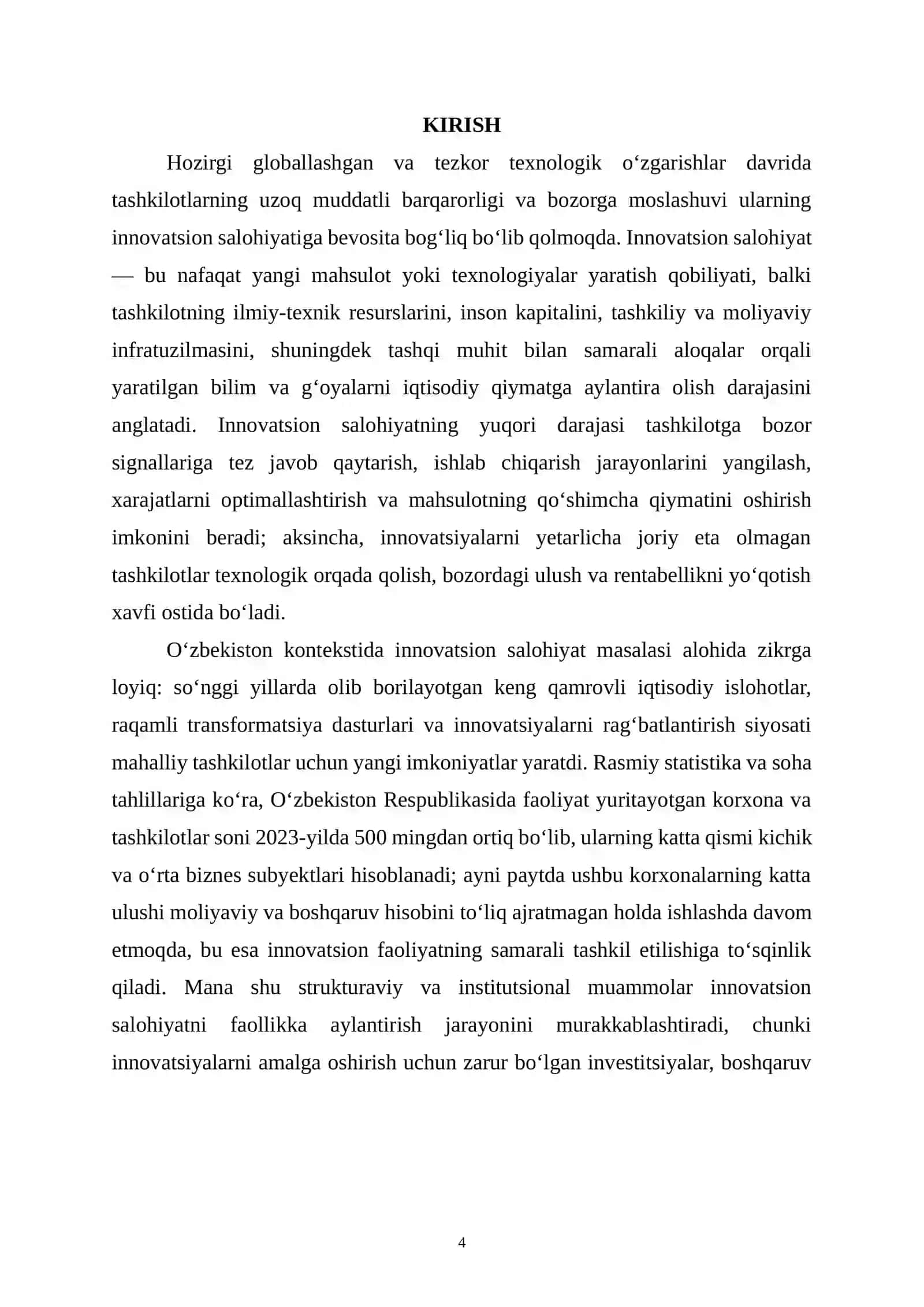 Tashkilotning innovatsion salohiyati 4