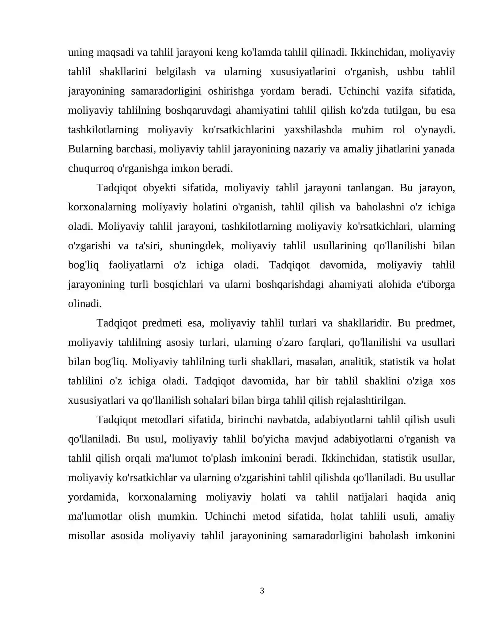 Moliyaviy tahlilning turlari, shakllari va ularni boshqarishdagi roli 4