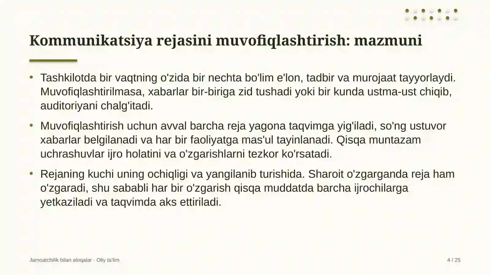 Bolalar nashrlarida kommunikatsiya rejasini muvofiqlashtirish 4