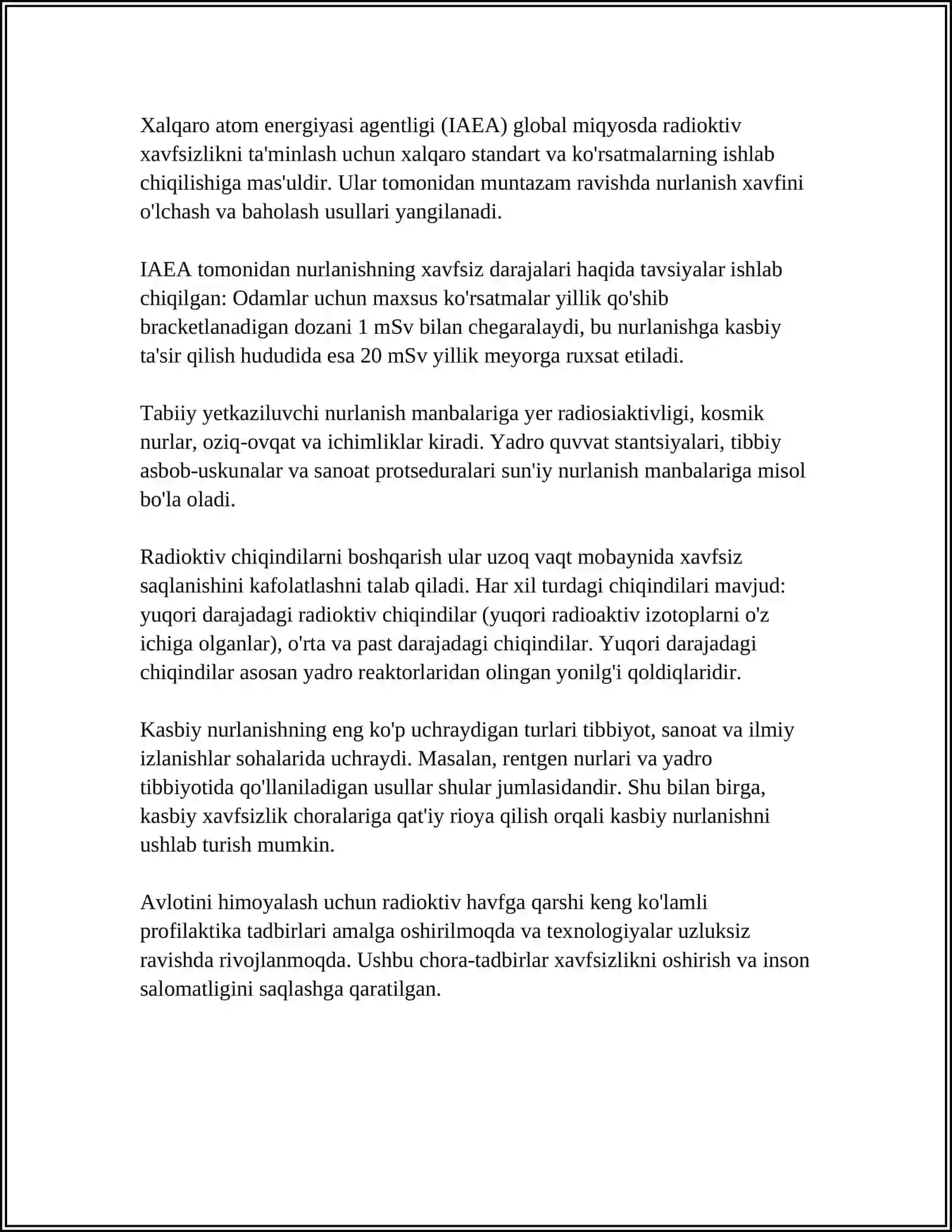 Radioktiv xavfsizlik 4