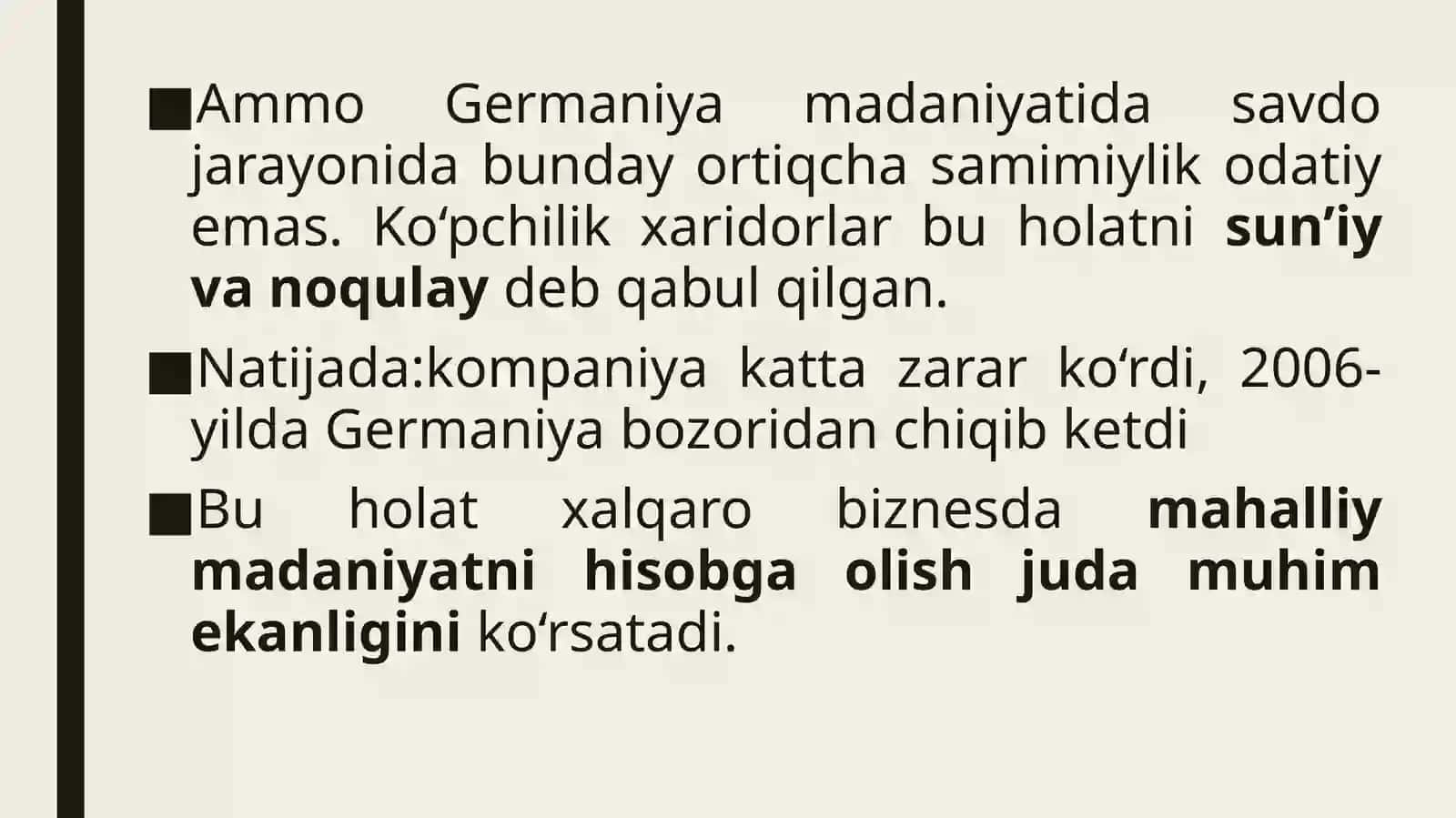 Xalqaro bisnes etikasi va xalqaro aloqalar menejeriga qo‘yiladigan talablar 4