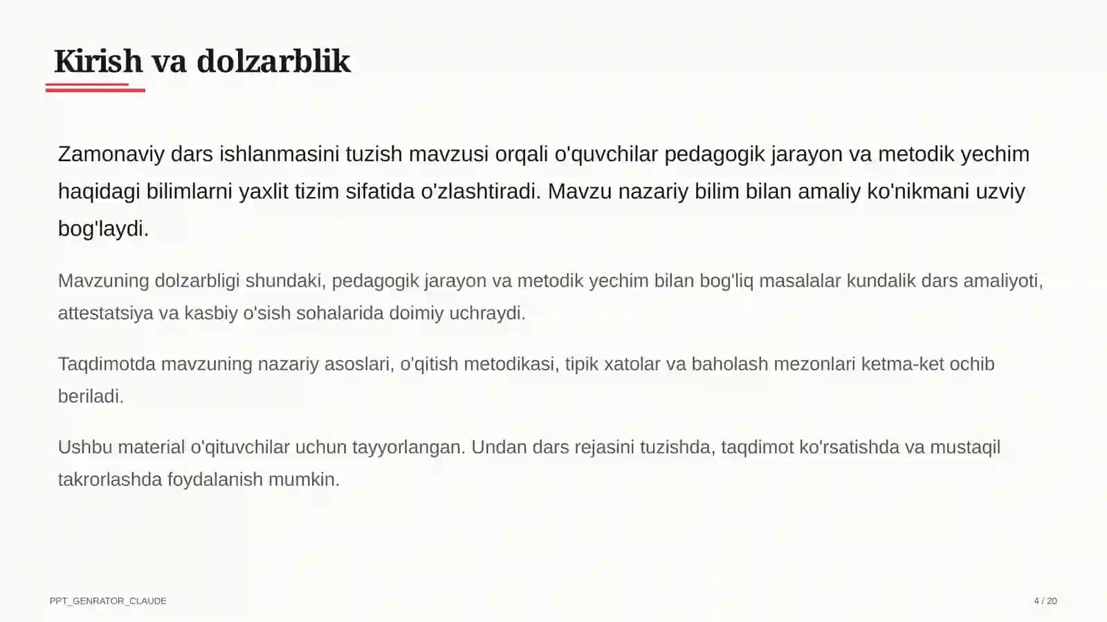 Zamonaviy dars ishlanmasini tuzish 4