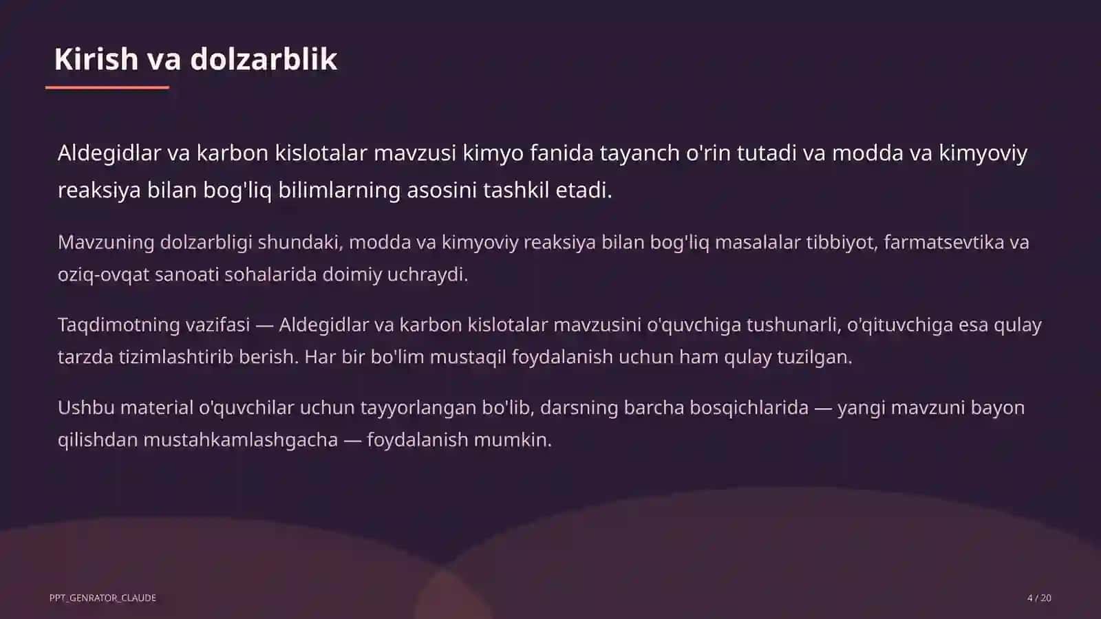 Aldegidlar va karbon kislotalar (10-sinf) 4