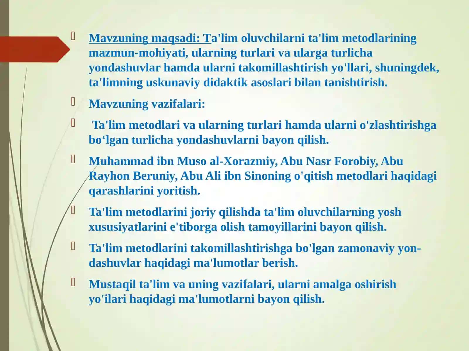 Ta`lim vositalari va metodlari 4