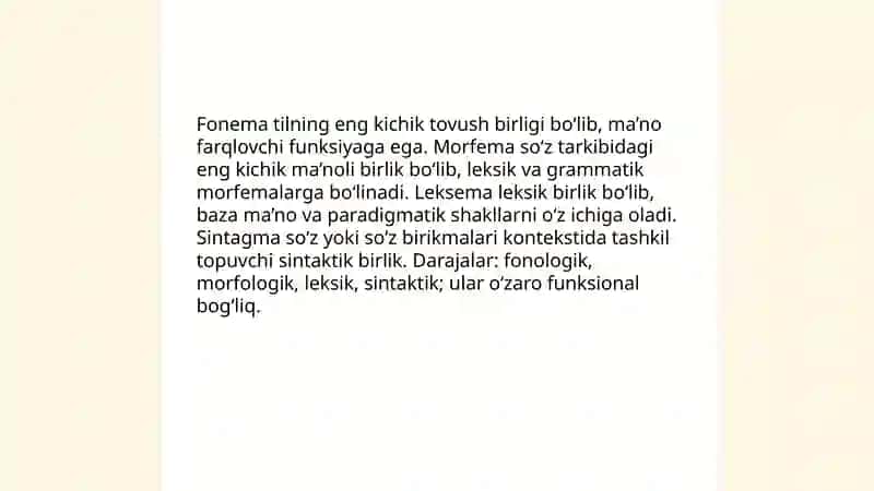 Tilshunoslik nazariyasi fanining asosiy masalalari 4