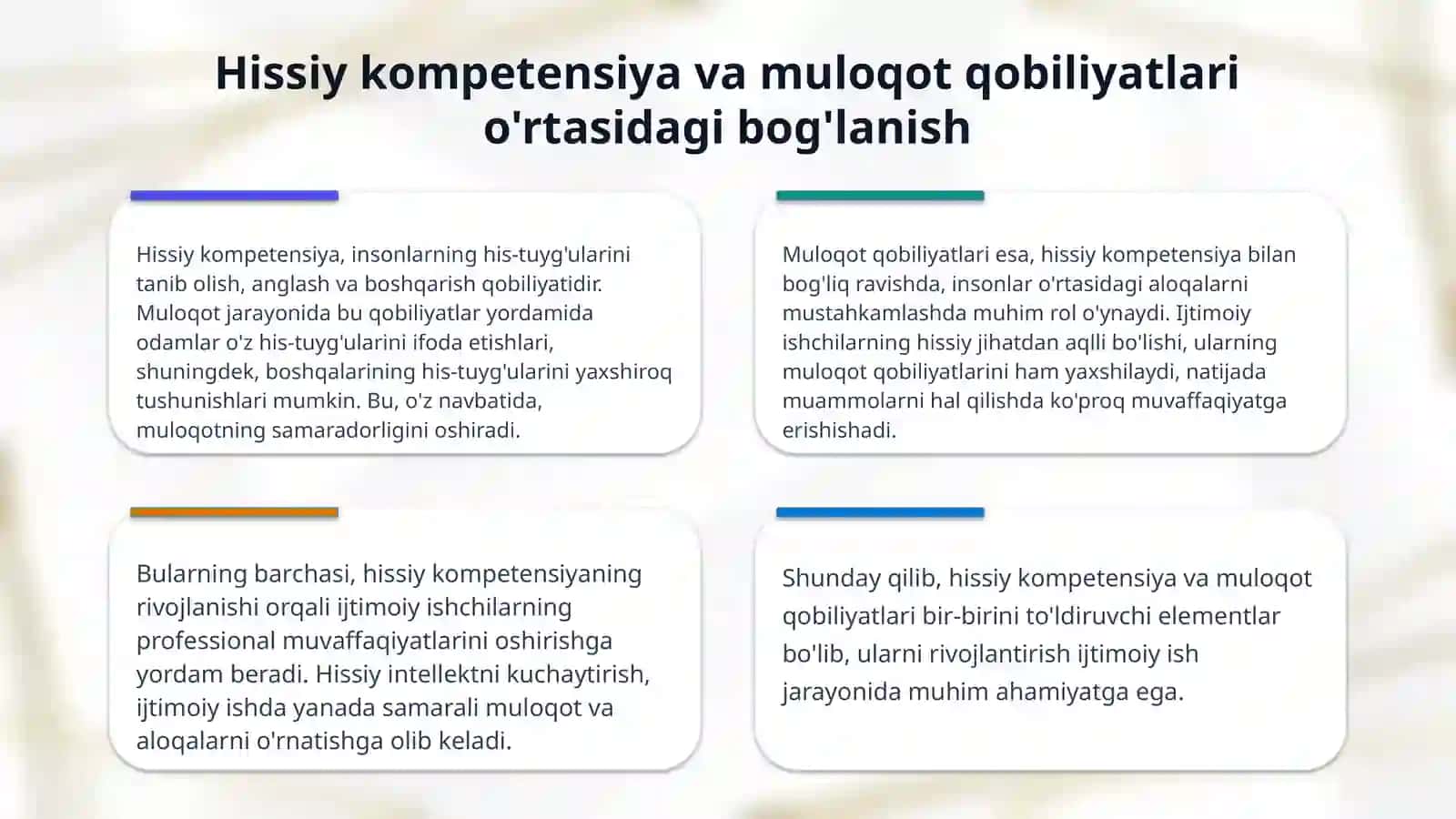 Hissiy kompetensiya. Muloqot qobiliyatlari yordamida aloqa dramalarini yengib o'tish 4