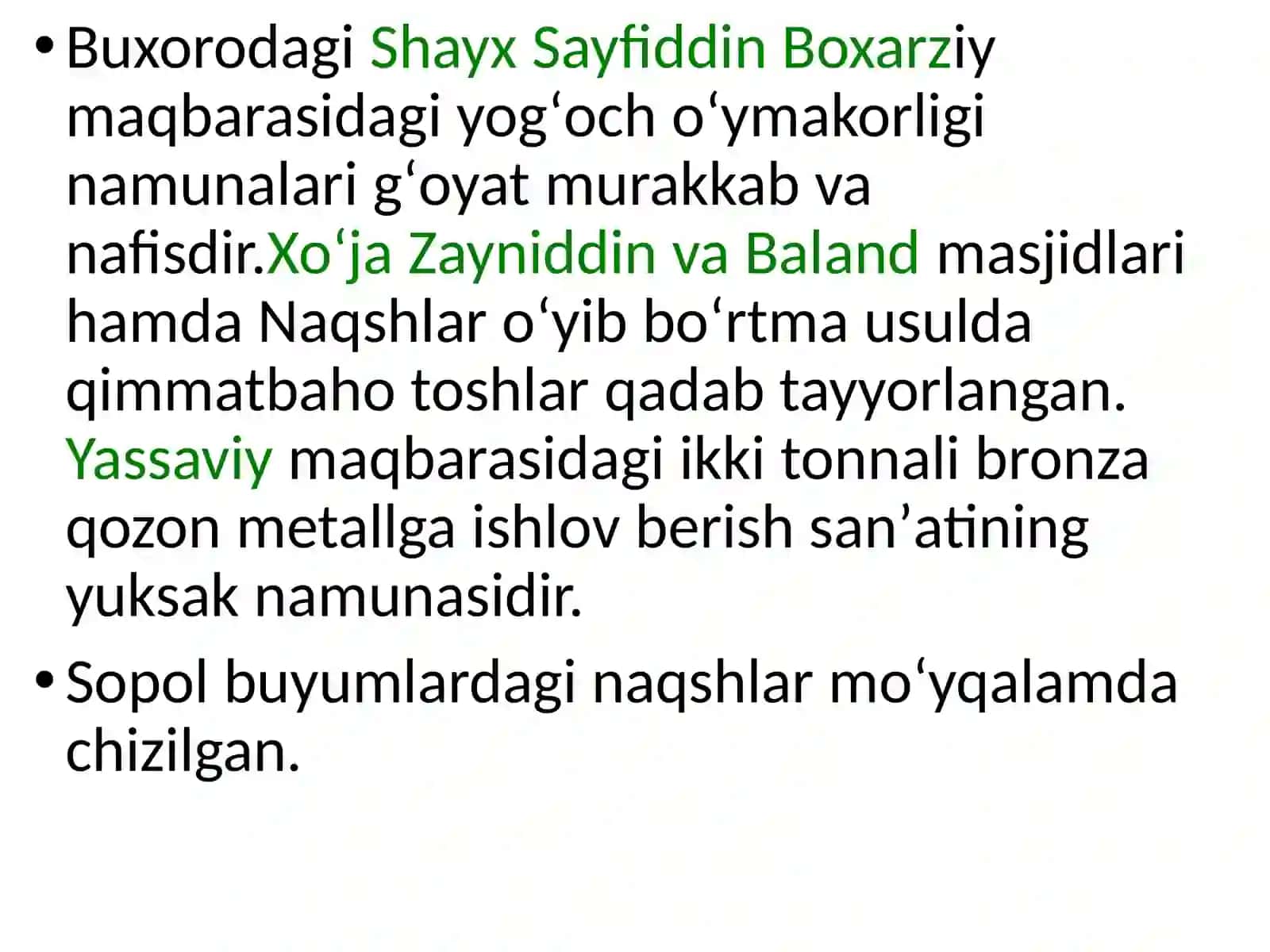 Temuriylardavridahunarmandchilik 4