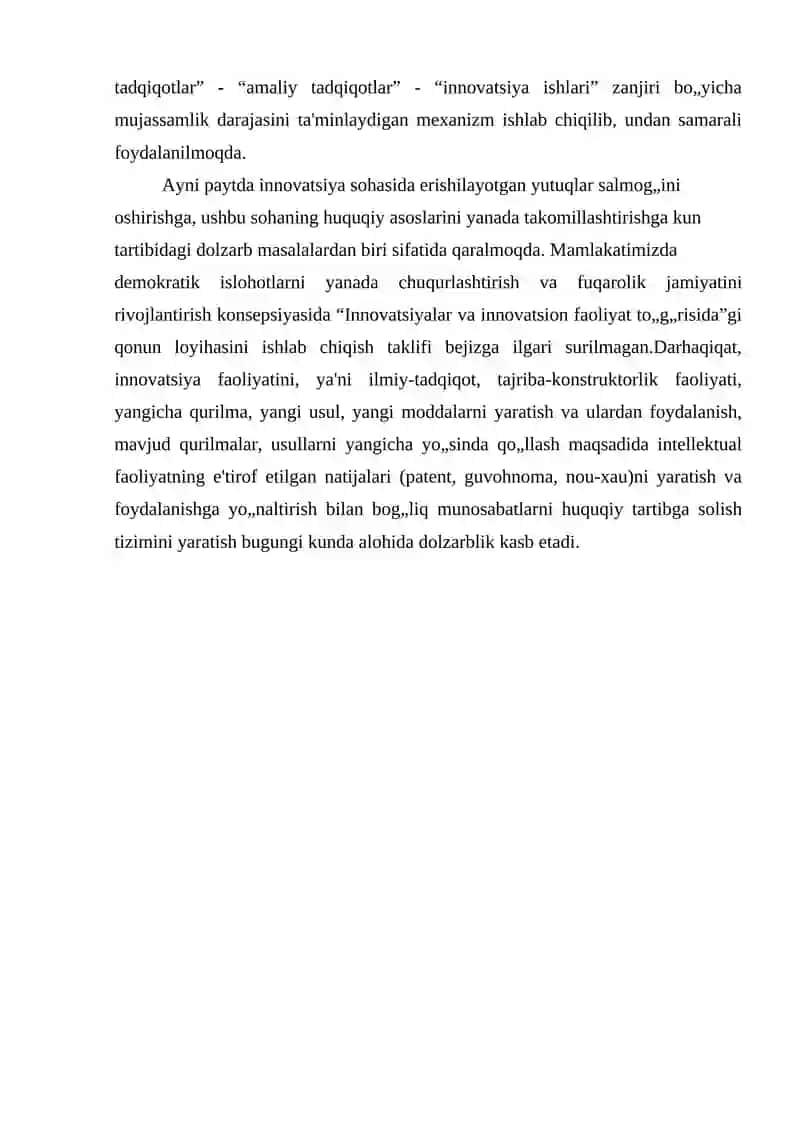 Korxonaning inovatsion salohiyati va uning iqtisodiy tahlili 4