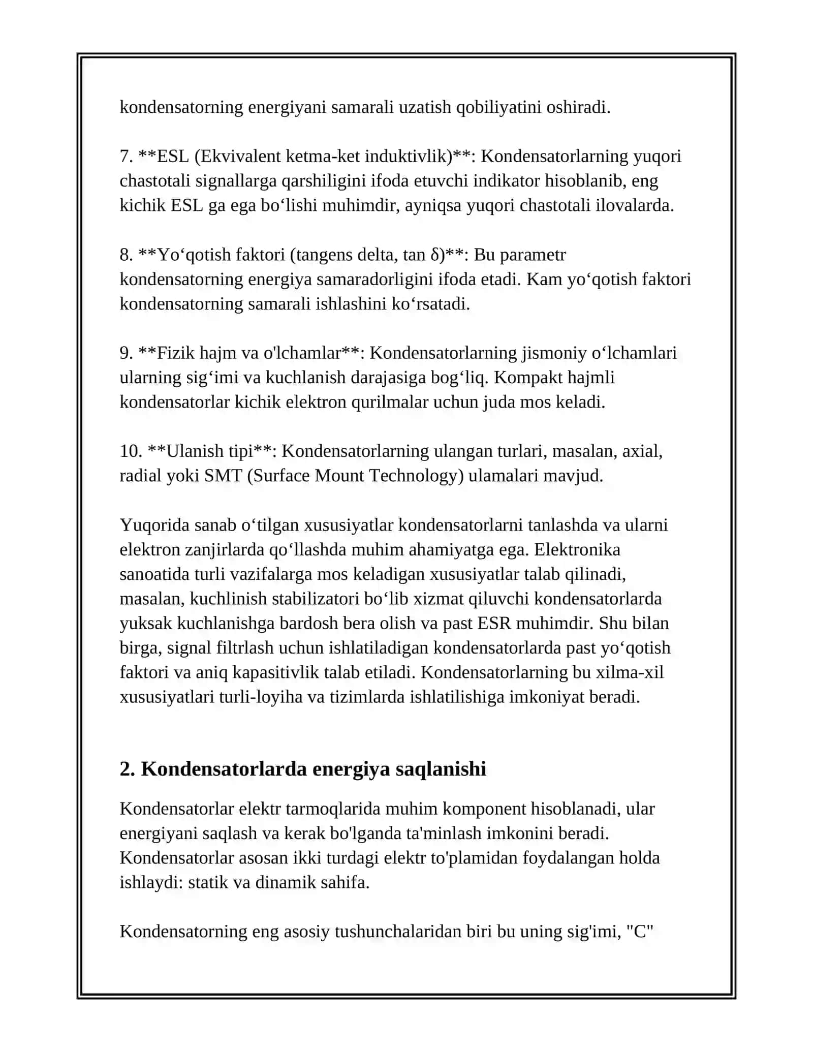 ASOSIY XOTIRA ELEMENTLARI SIFATIDA KONDENSATOR VA INDUKTIVLIK G`ALTAKLARNING XUSUSIYATLARI 4