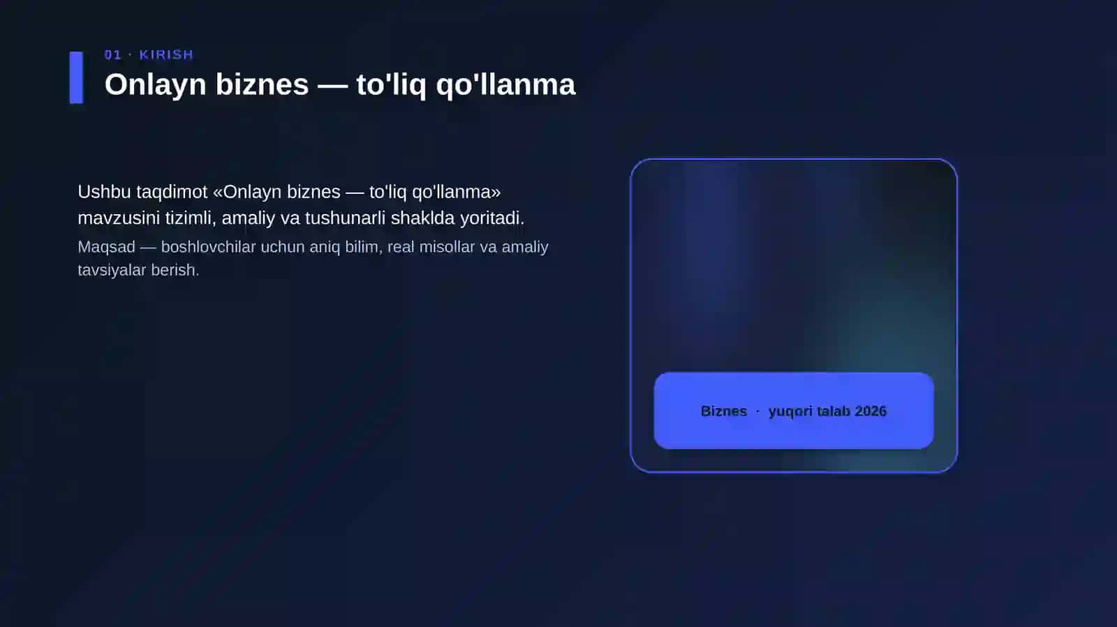 Onlayn biznes — to'liq qo'llanma 4