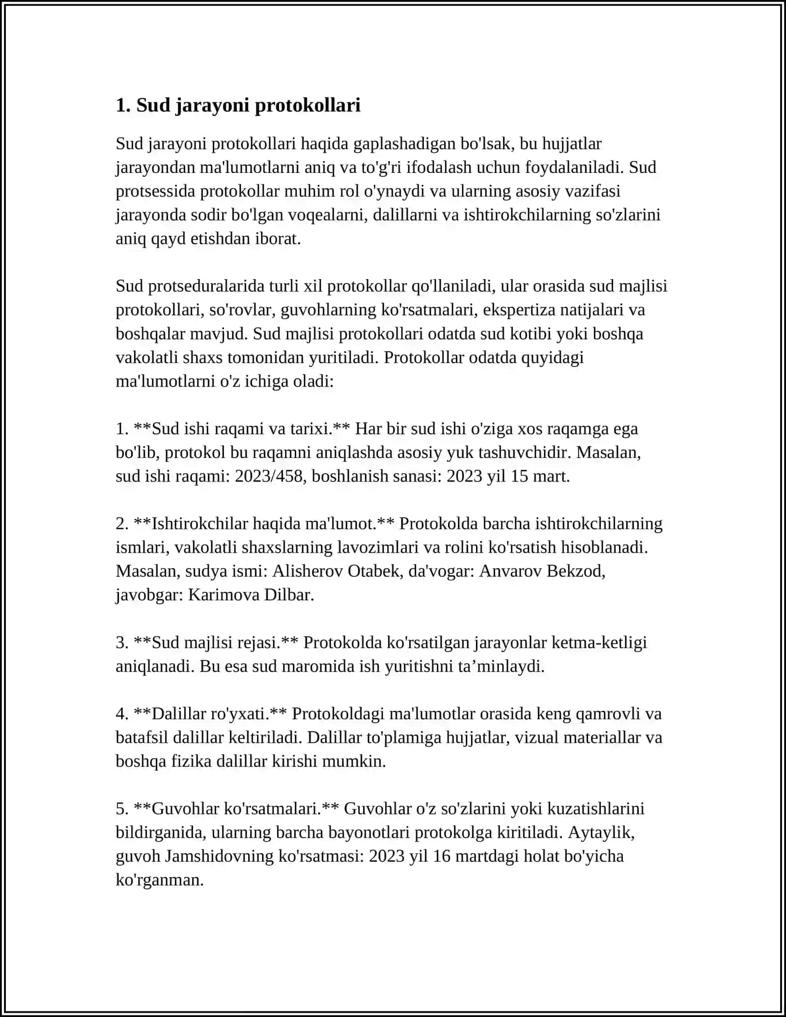 BIRINCHI INSTANSIYA SUDINING XAL QILUV QARORLARI VA AJRIMLARI 4