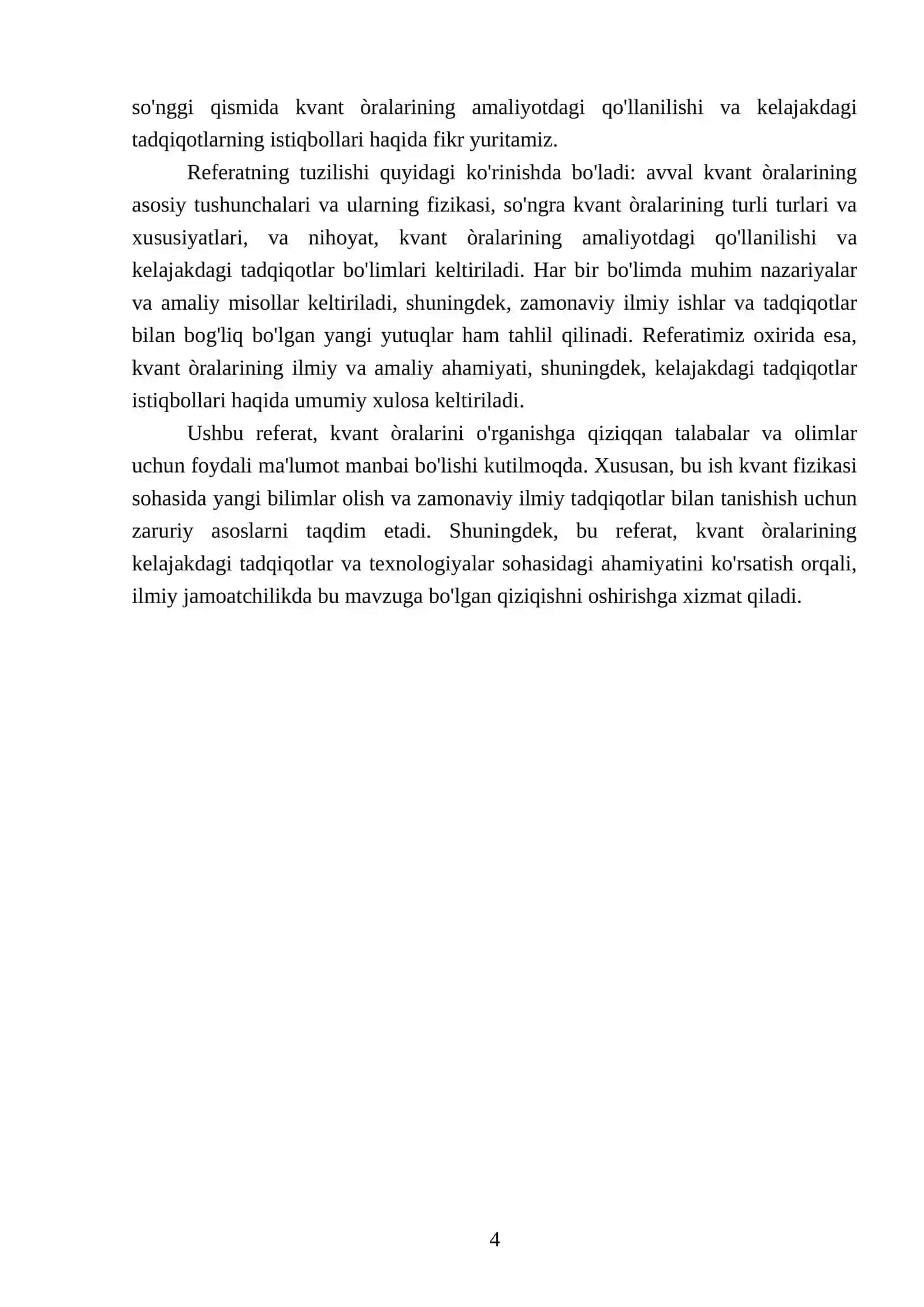 Kvant òralar va ularning xususiyatlari 4