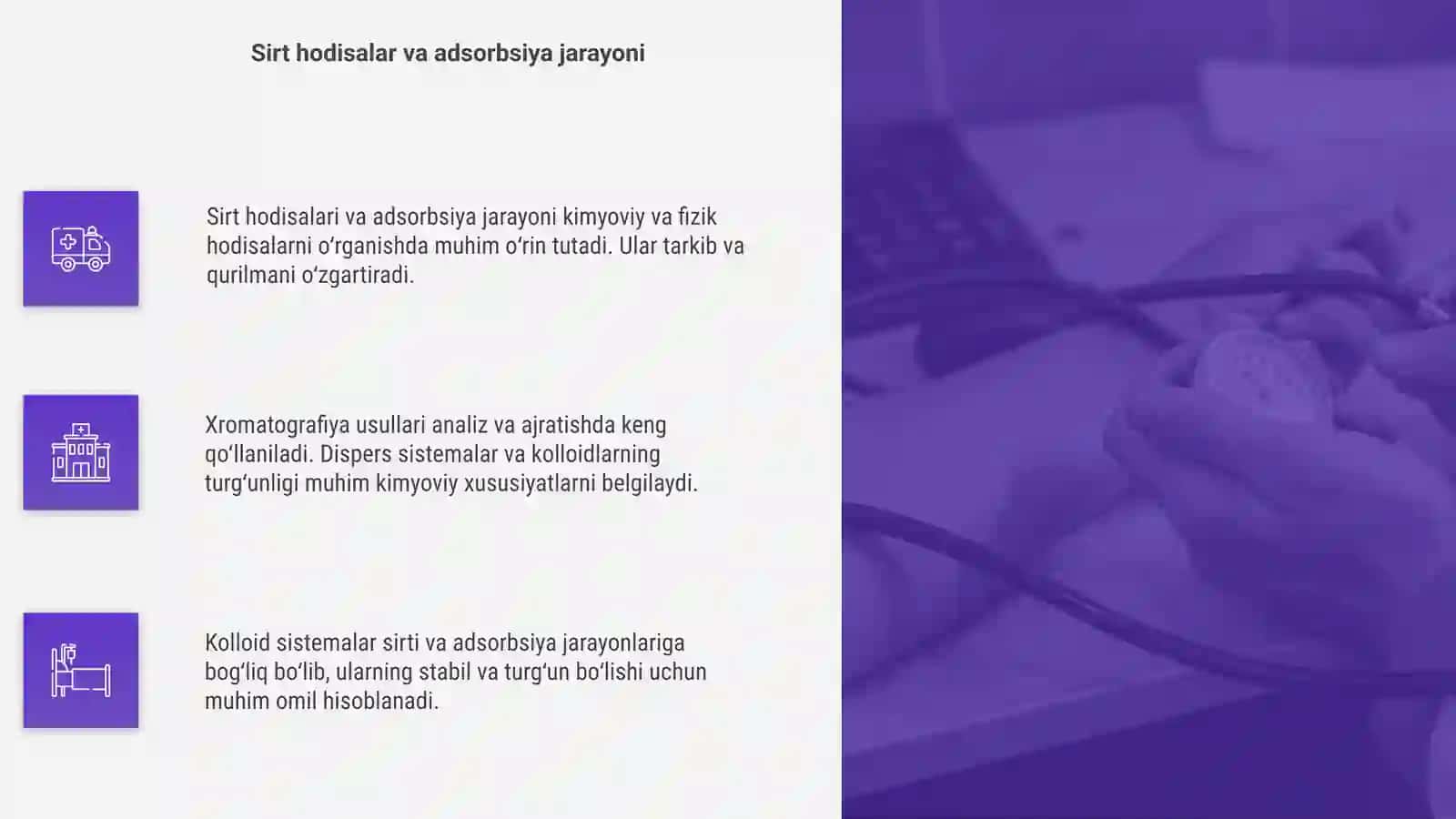 Sirt hodisalari va adsorbsiya 4