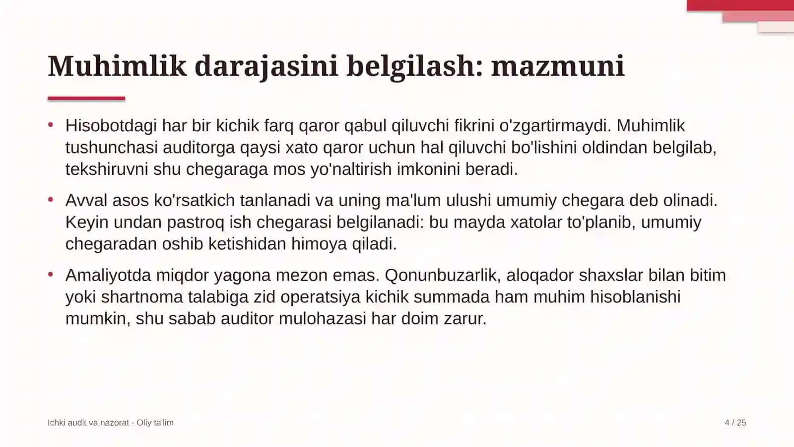 Qozonxonalarda muhimlik darajasini belgilash 4