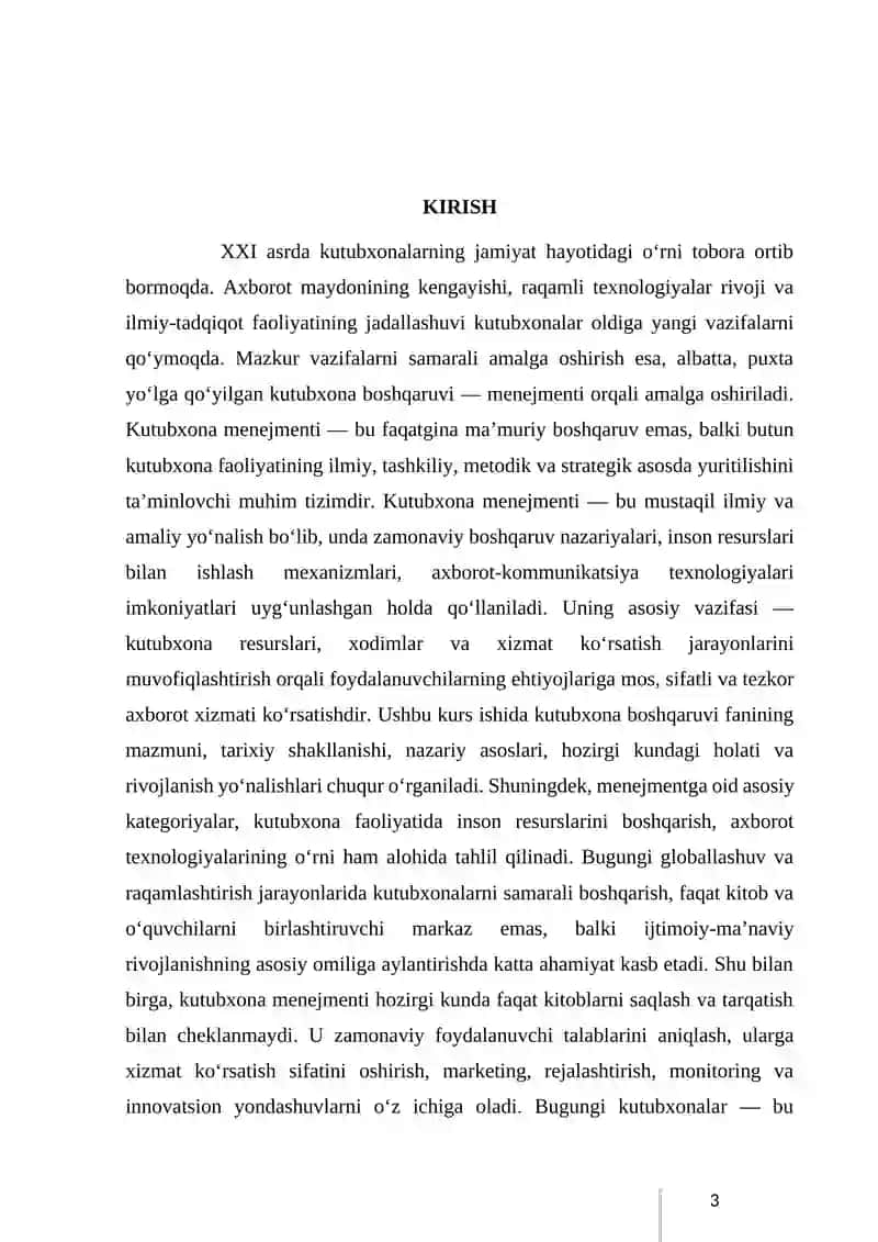 KUTUBXONA BOSHQARUV (MENEJMENTI): ASOSIY TUSHUNCHALARI VA KATEGORIYASI 4