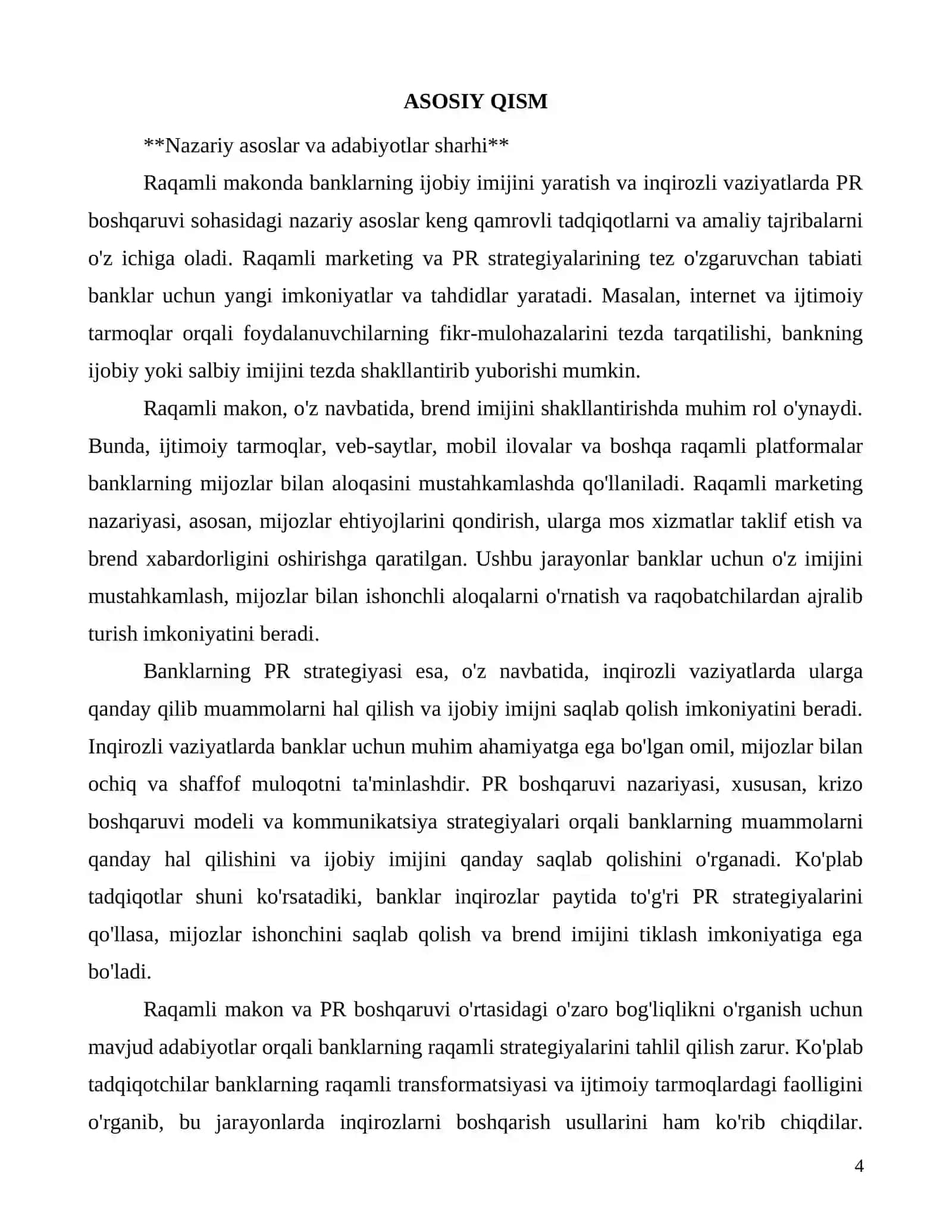 Raqamli makonda bankning ijobiy imijini yaratish va PR boshqaruvi 4