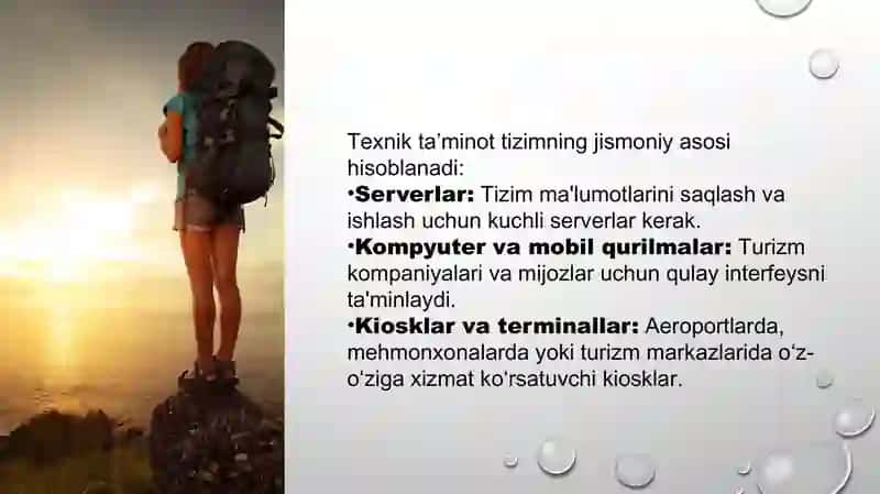 Turizm sohasida avtomatlashtirilgan tizim 4