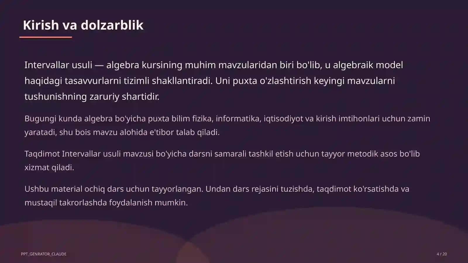 Intervallar usuli (9-sinf) 4