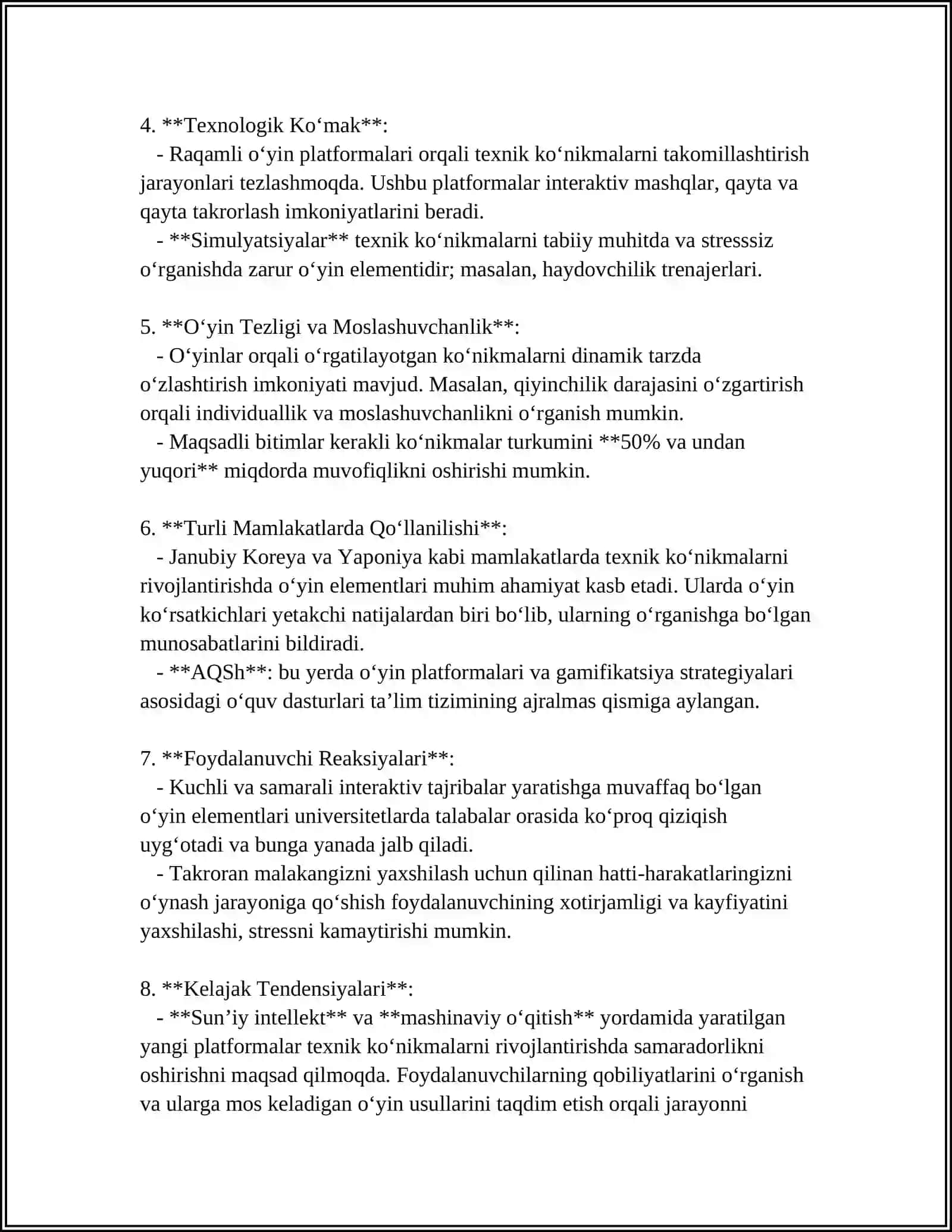 SPORT OʻYINLARI ELEMENTLARINI TAKRORLASH ORQALI KOʻNIKMA OSHIRISH 4
