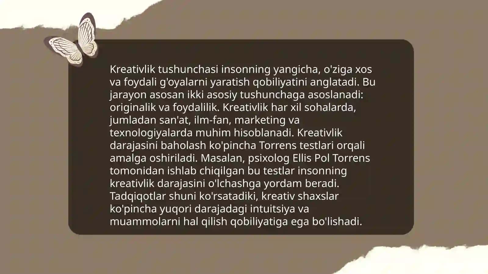 Intellekt va kreativlik nazariyalari 4