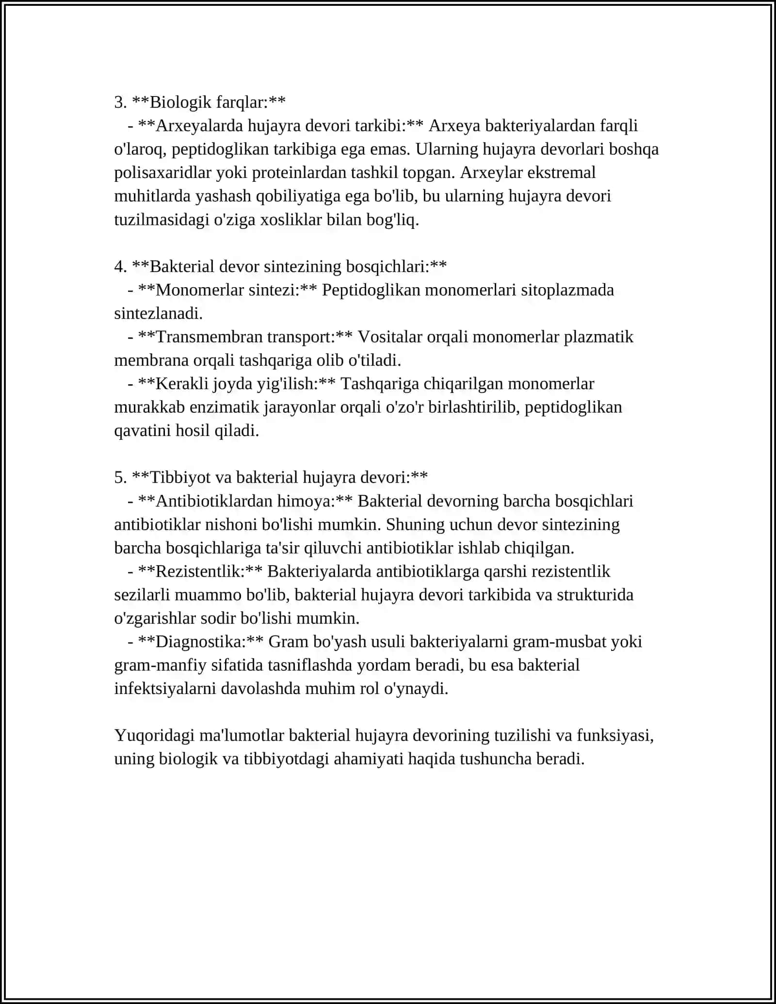REFERAT Mavzu: BAKTERIAL HUJAYRALAR TUZILISHI 4