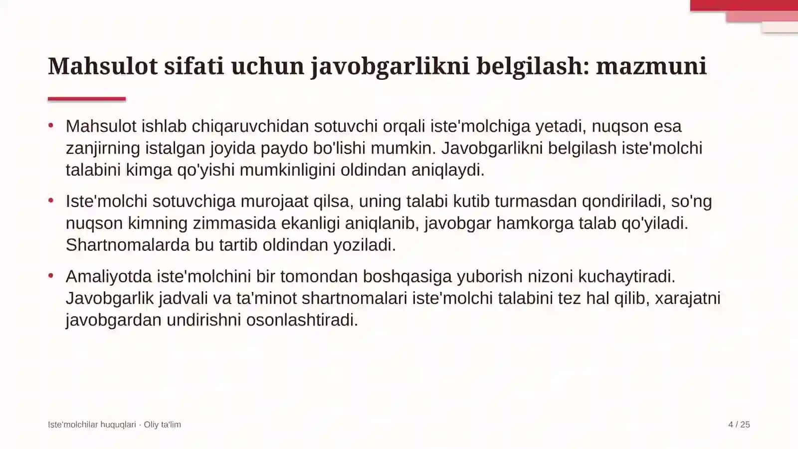 soliq maslahatchilari tashkilotlarida mahsulot sifati uchun javobgarlikni belgilash 9369 4