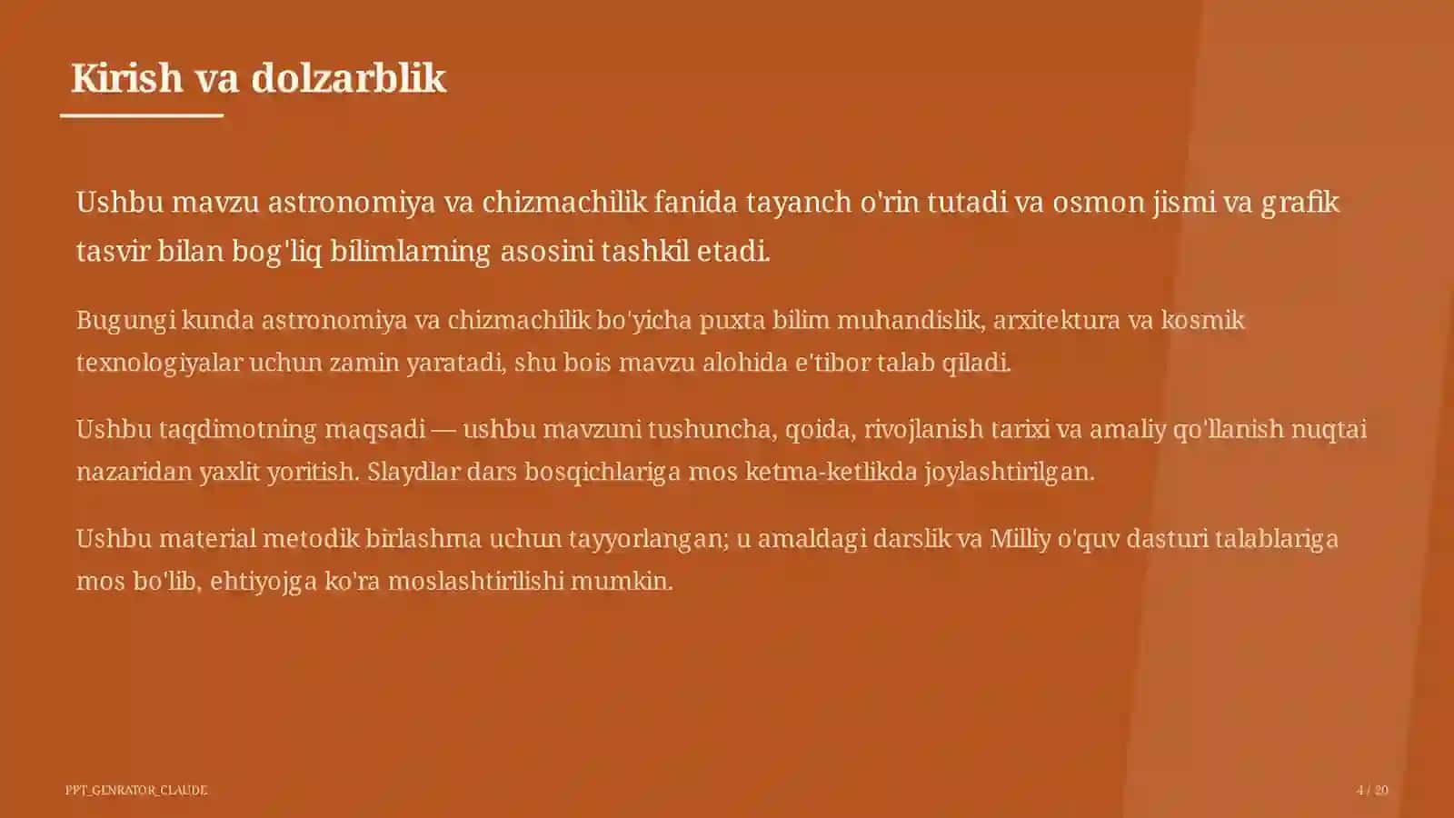 Astronomiya va chizmachilik (8–11) 4