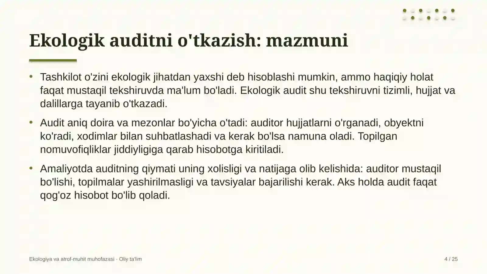 bolalar turizmida ekologik auditni o'tkazish 7484 4