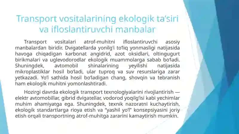 Yoʻl muhandisligi ekologiyasi 4