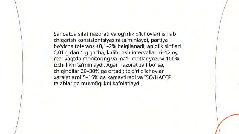 Og'irlik o'lchov uskunalarining ahamiyati 4