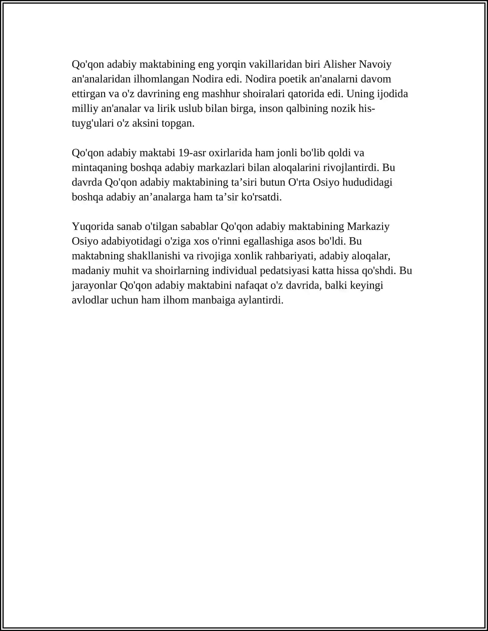 QO'QON ADABIY MAKTABI. MUQUMIY, MUHYI HOʻQANDIY VA FURQAT HAYOTI VA IJODI 4