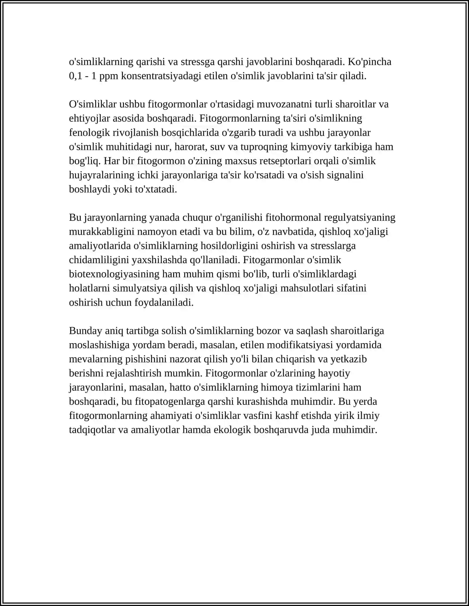 FITOGORMONLAR TA'SIR ETISHINING FIZIOLOGIK ASOSLARI 4