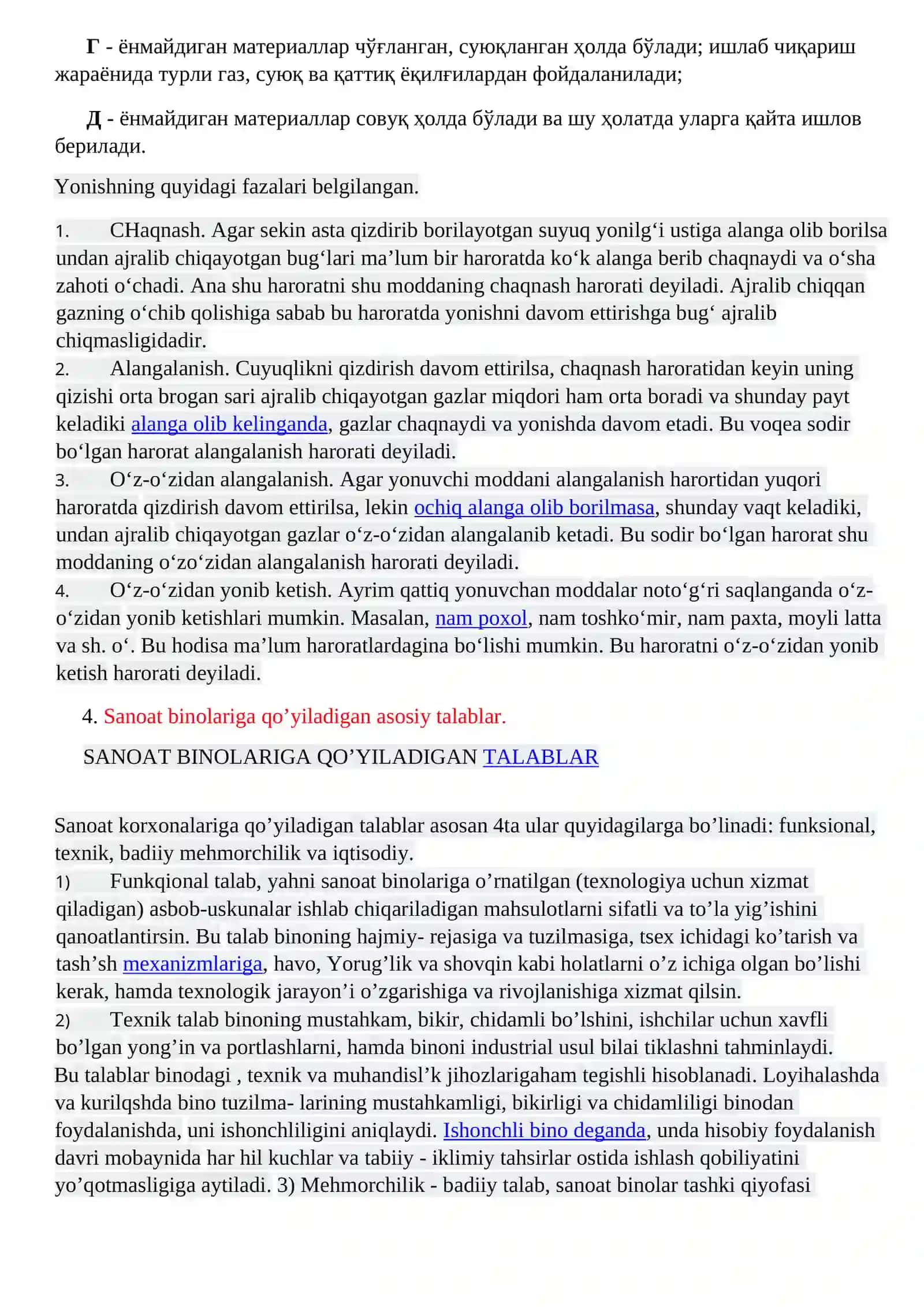 Sanoat va fuqaro binolari arxitekturasi. Qurilish fizikasi 4