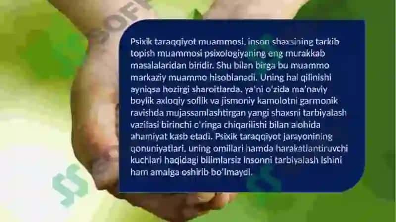 Psixik rivojlanish va uni davrlashtirish muammosi 4