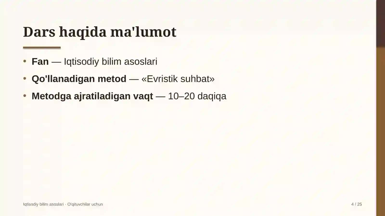 iqtisodiy bilim asoslari darslarida evristik suhbat metodidan foydalanish 6806 4