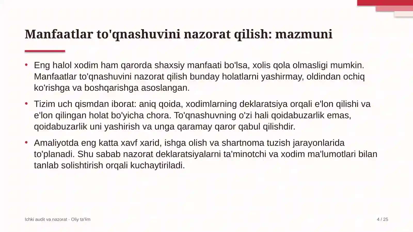 oftalmologiya klinikalarida manfaatlar to'qnashuvini nazorat qilish 6089 4