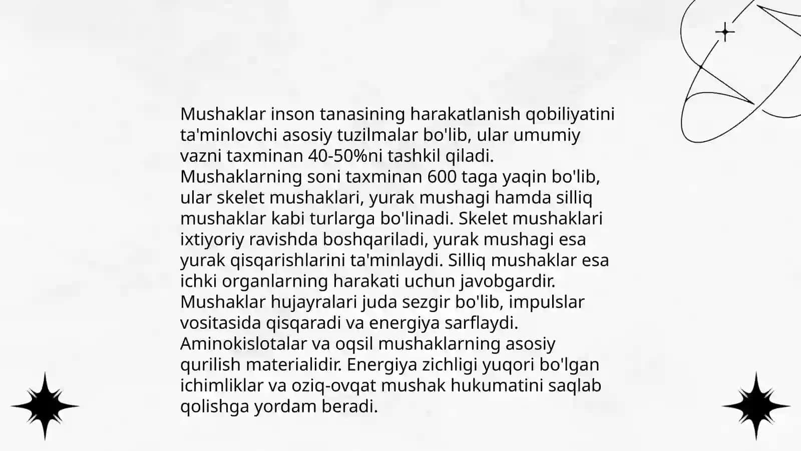 mushaklarning xossalari 4