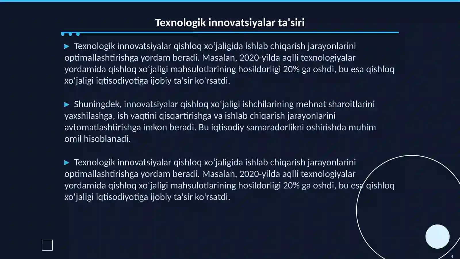 Aqlli qishloq xoʻjaligi texnikalari 4