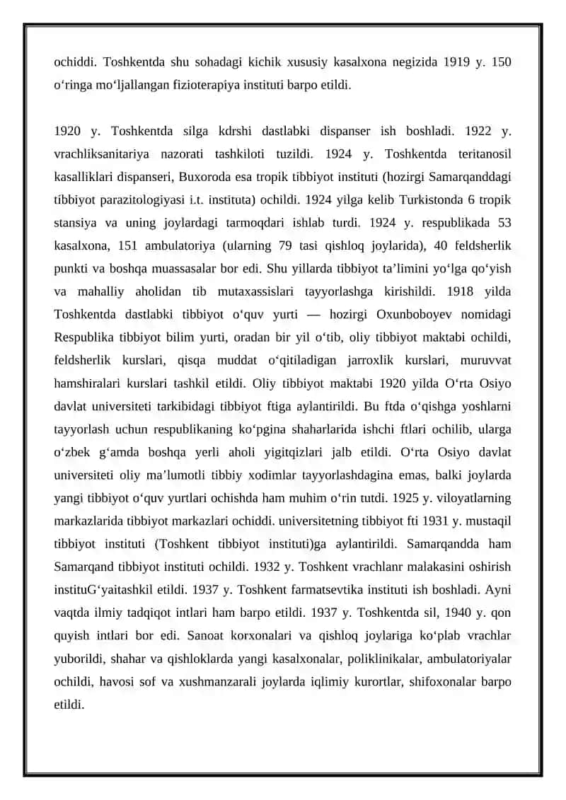 O'ZBEKISTON RESPUBLIKASI SOG'LIQNI SAQLASH TIZIMINI BOSHQARISH JARAYONINI AVTOMATLASHTIRISH 4