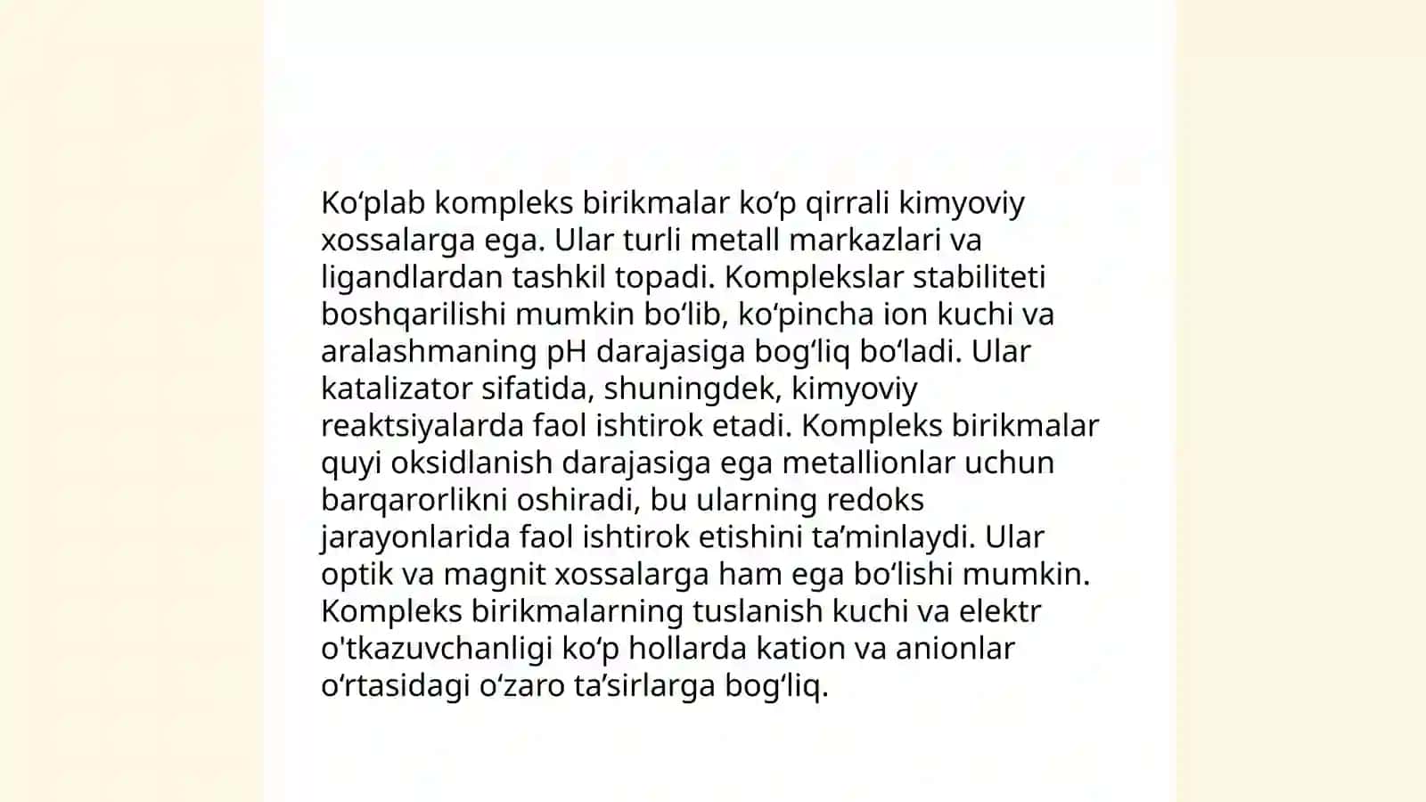 Anionlar analizda kompleks birikmalar va organik reagentlarning ahamiyati 4